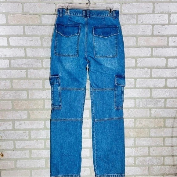Frame Denim High Rise Straight Leg Utility Jeans in Acapella Wash Size 27 - Picture 9 of 13